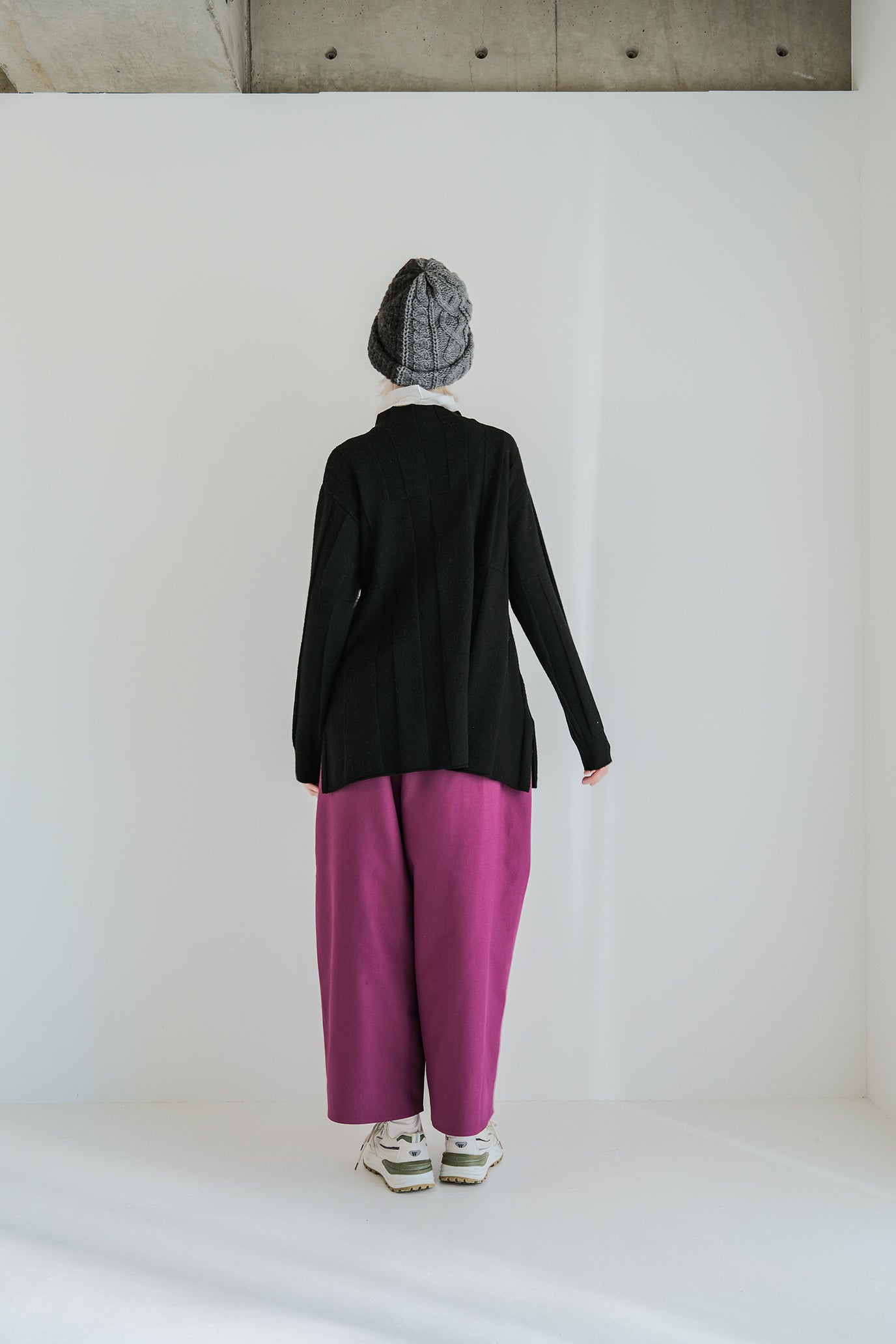 Jersey Reversible Block High Neck Pullover