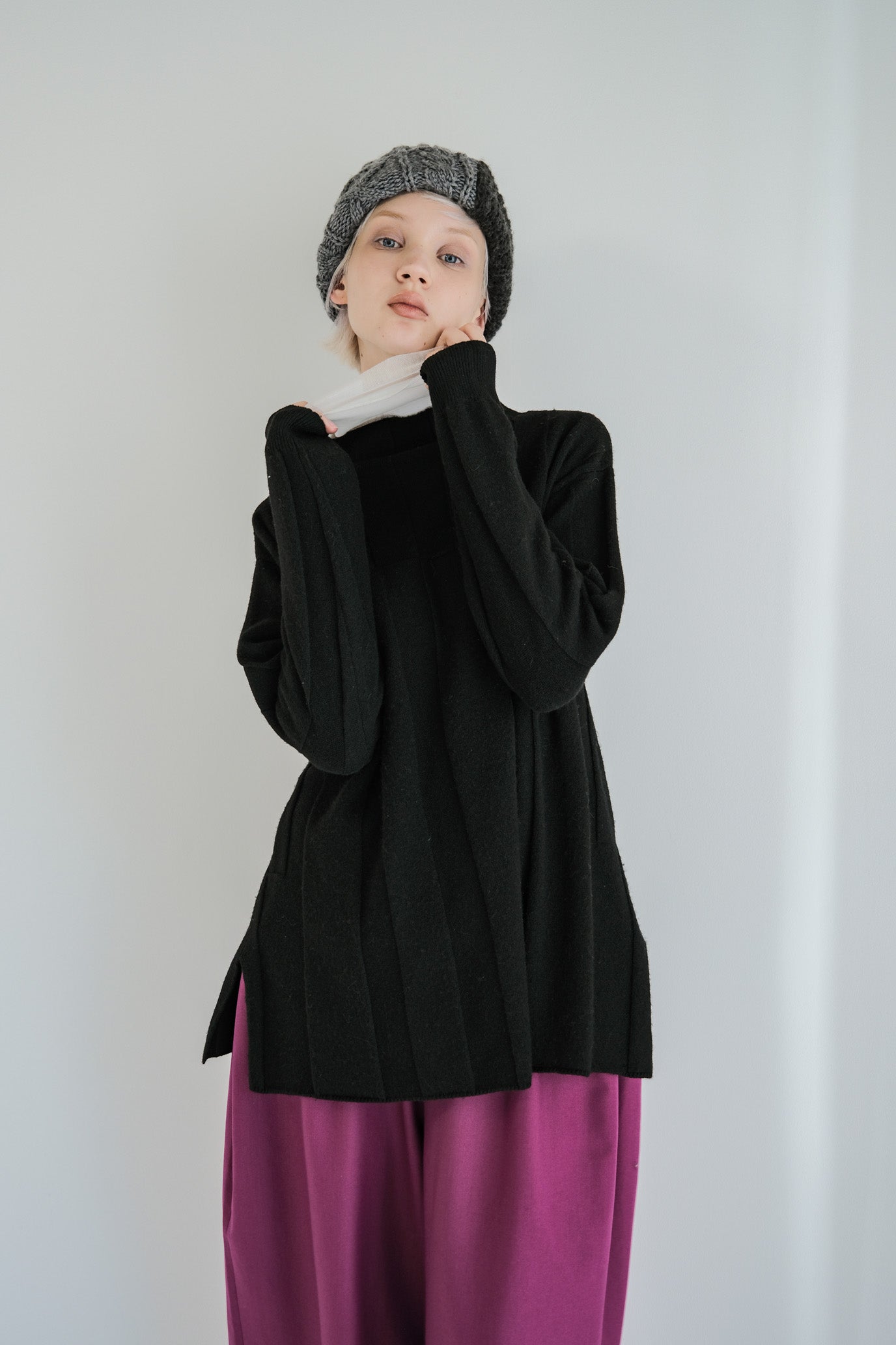 Double Tulle High Neck Inner Top