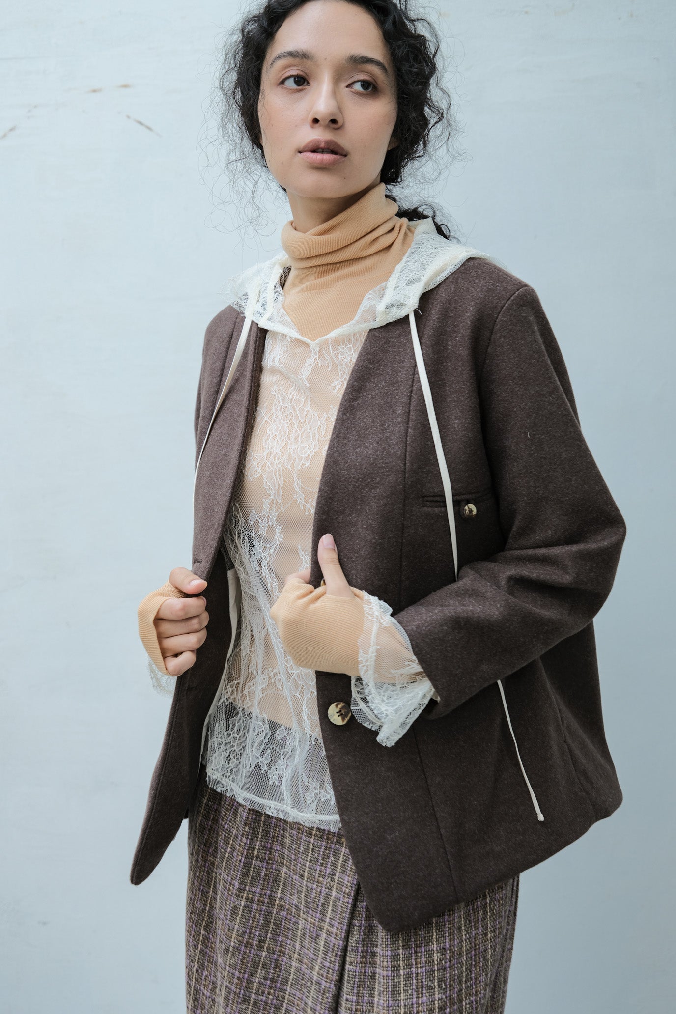Lace Hood Pullover