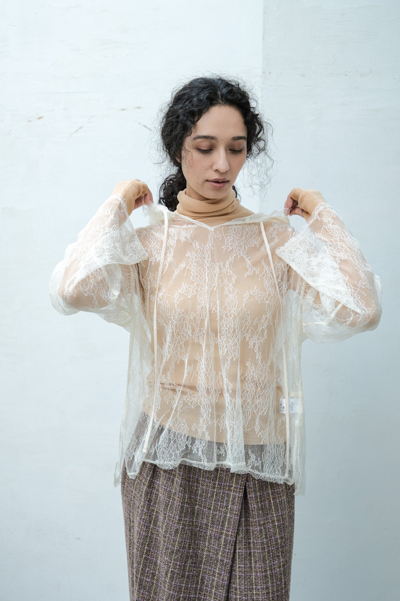Lace Hood Pullover