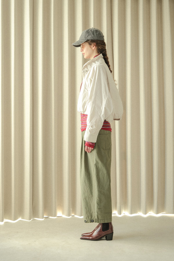 Shirred Collar Dolman Blouson