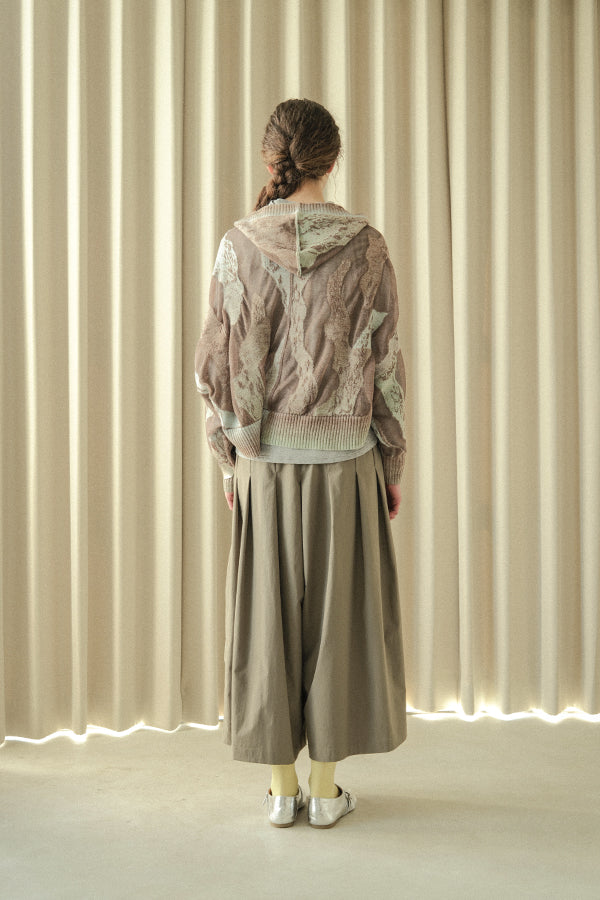 Sheer Camouflage Hooded Cardigan