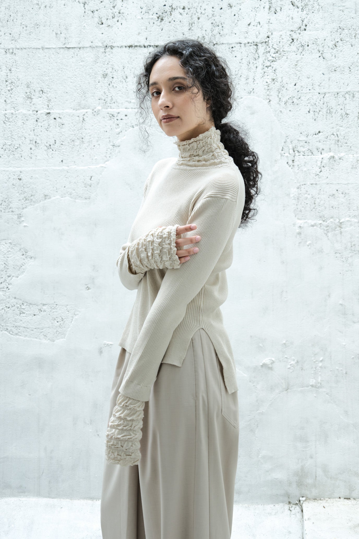 Lace Rib Pullover