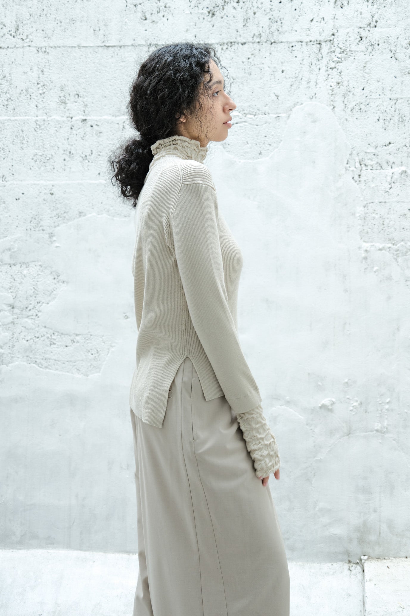 Lace Rib Pullover