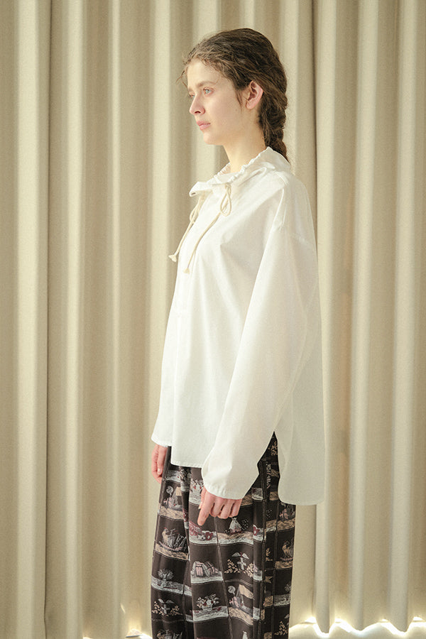 High Neck Paneled Shirt