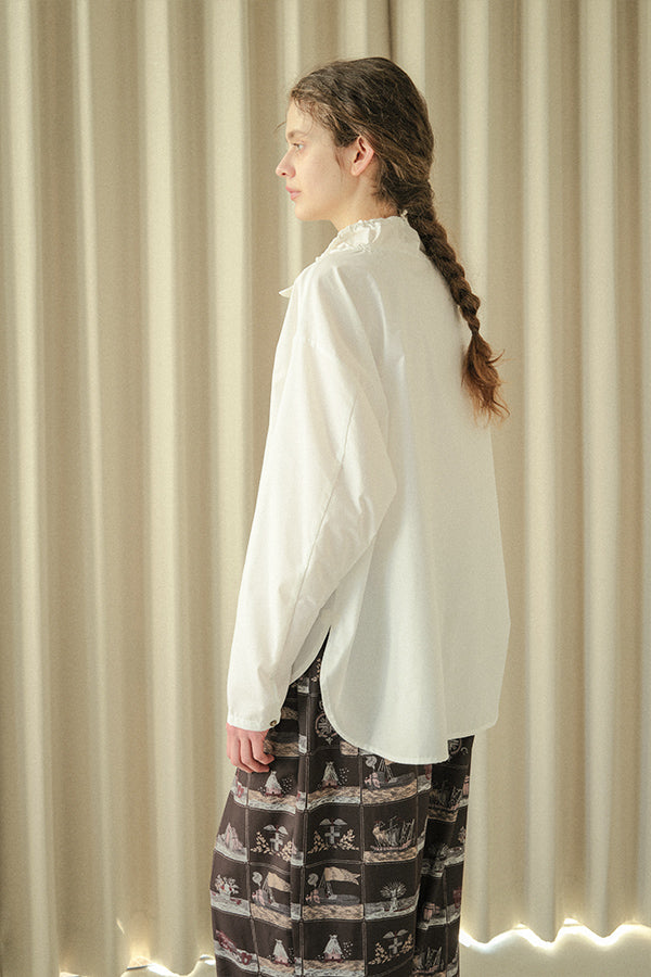 High Neck Paneled Shirt