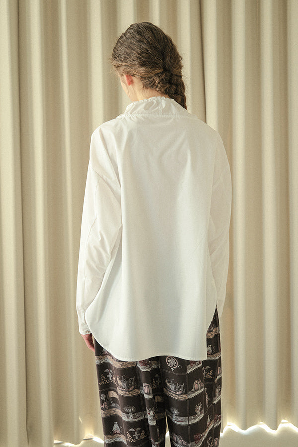 High Neck Paneled Shirt