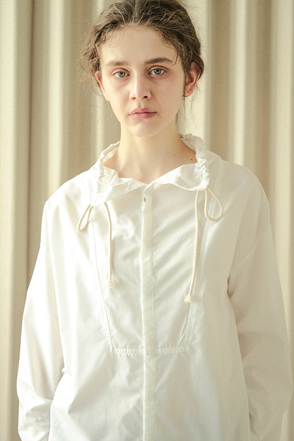 High Neck Paneled Shirt