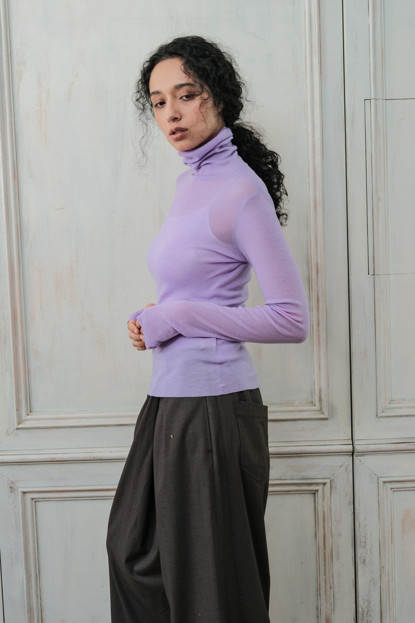 MOCOCHI Rib Turtleneck Pullover