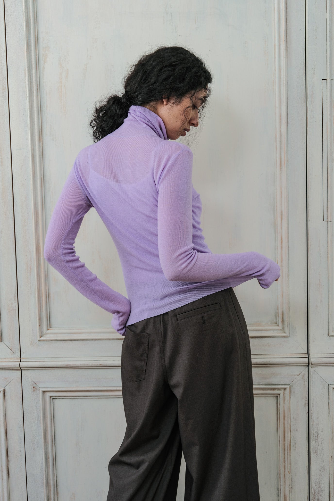 MOCOCHI Rib Turtleneck Pullover