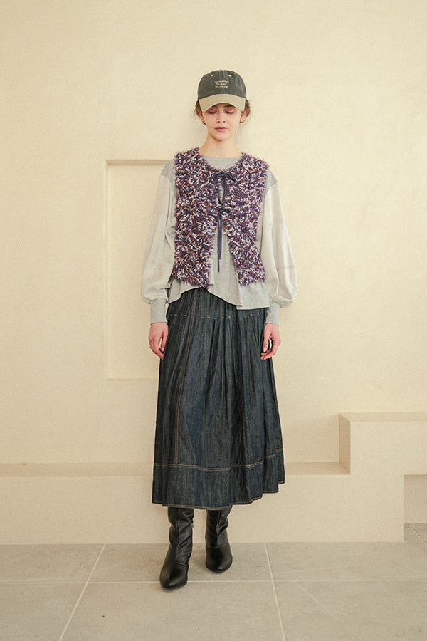 Feather Tulle Vest
