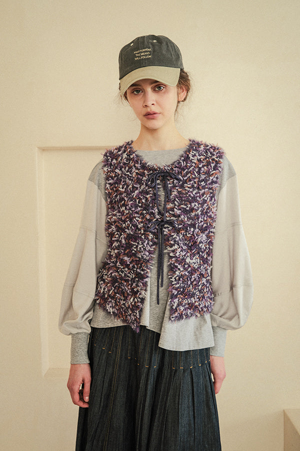 Feather Tulle Vest