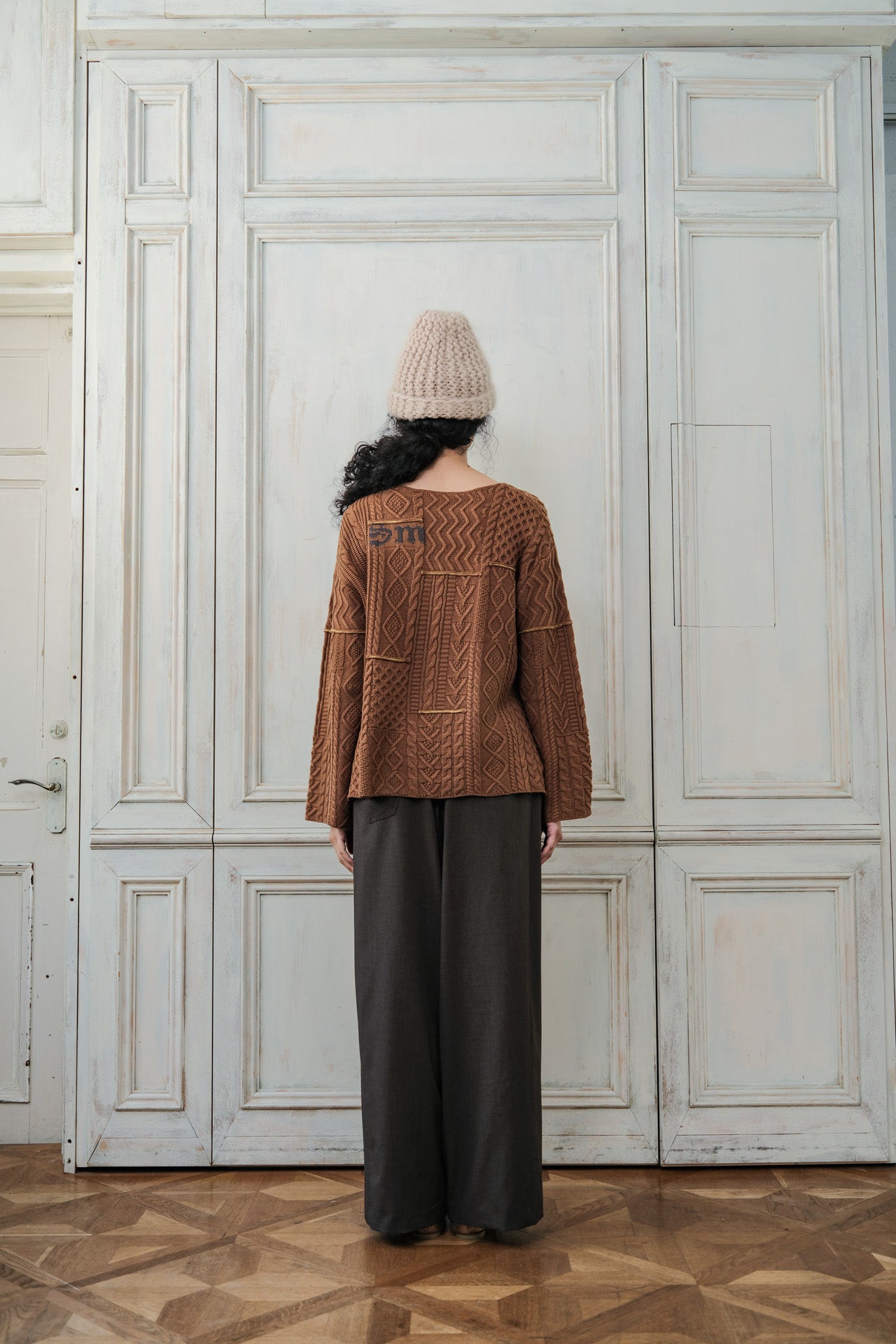 Cable Patchwork Pullover