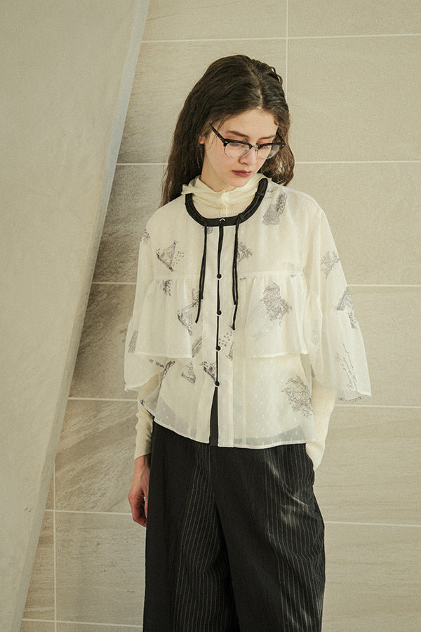 COCOCHI Rib Hooded Round Hem Pullover