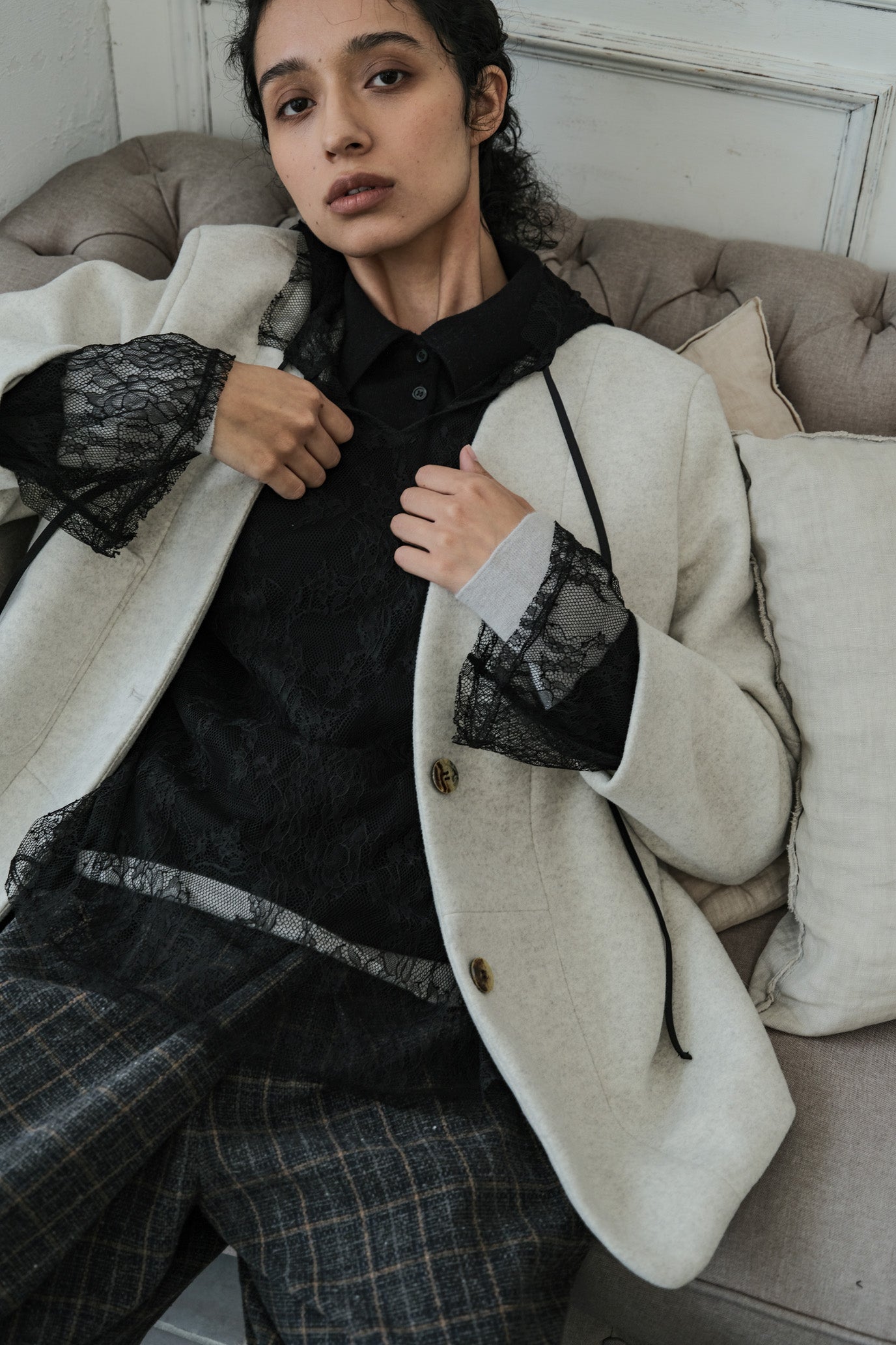 Lace Hood Pullover