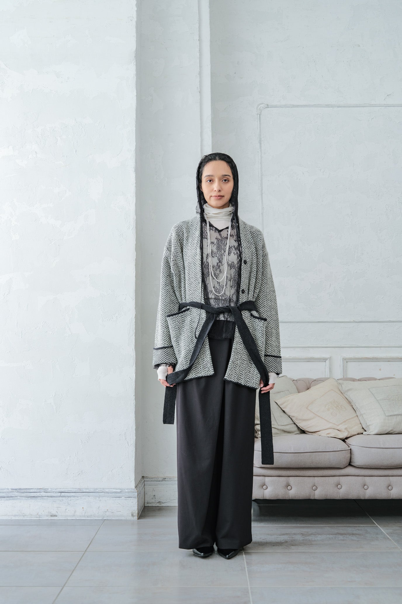 Lace Hood Pullover