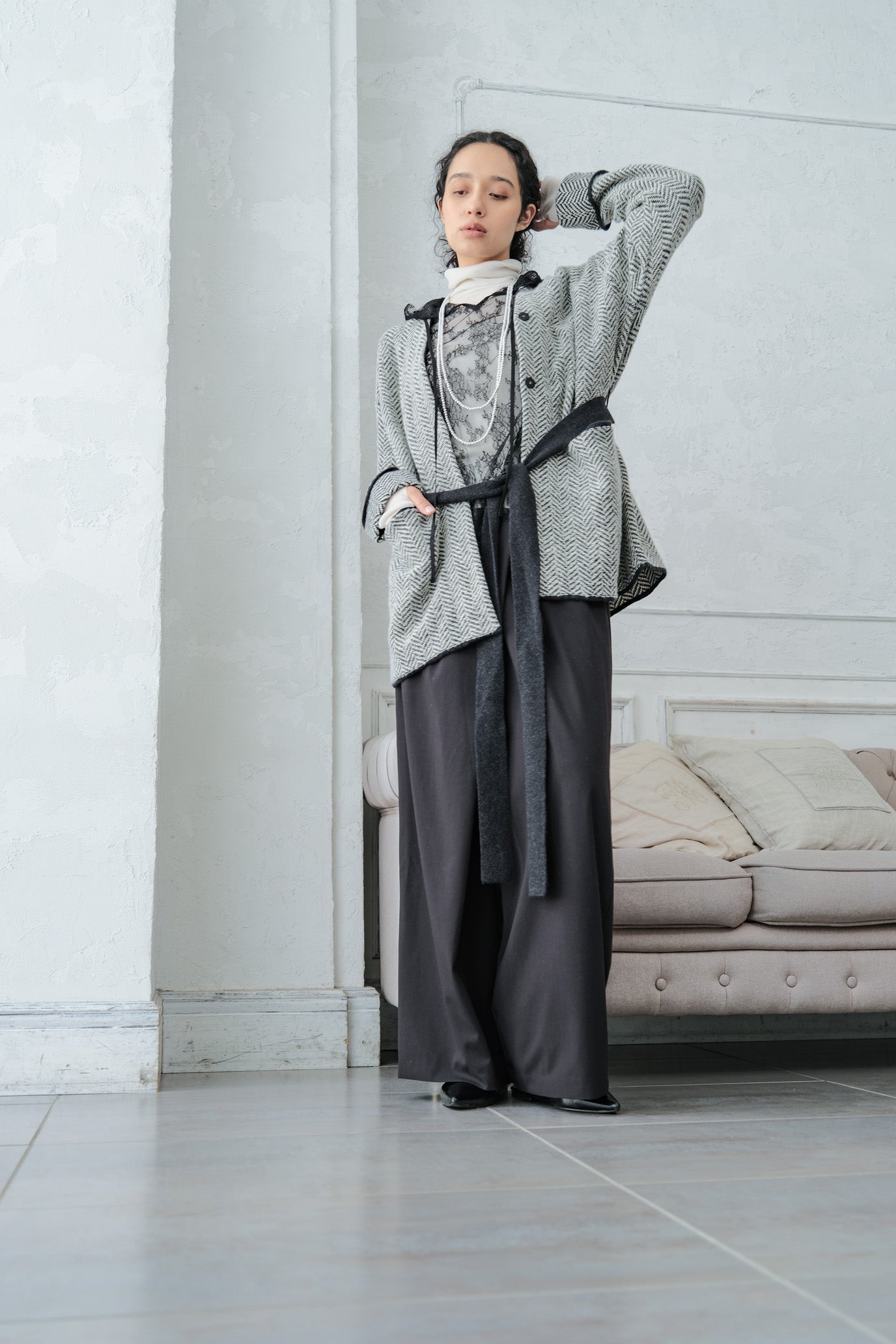 Lace Hood Pullover