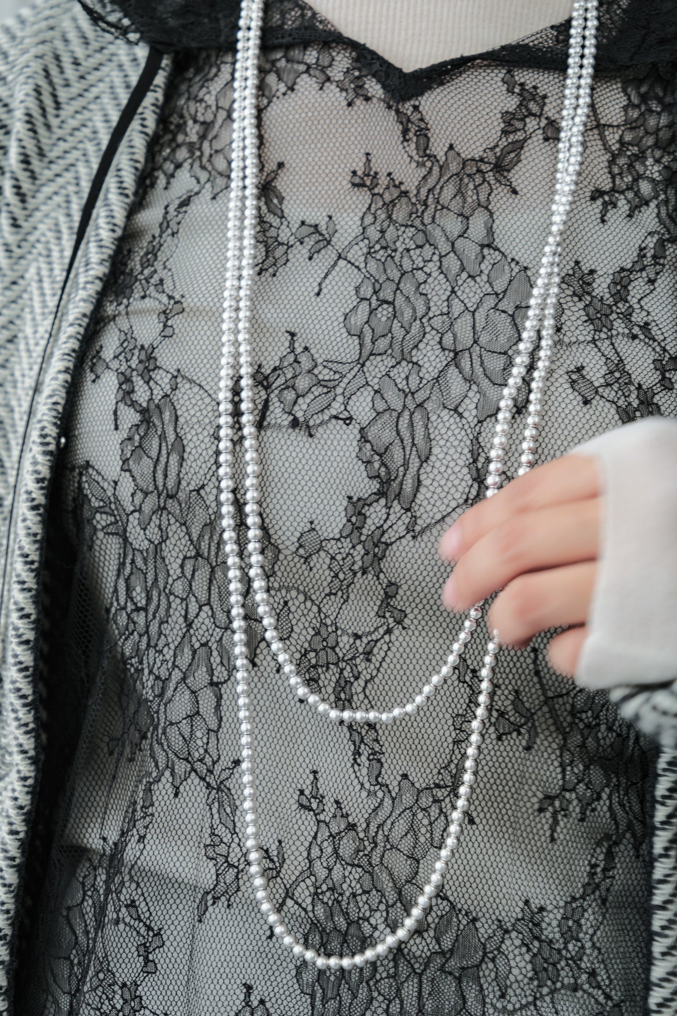 Lace Hood Pullover