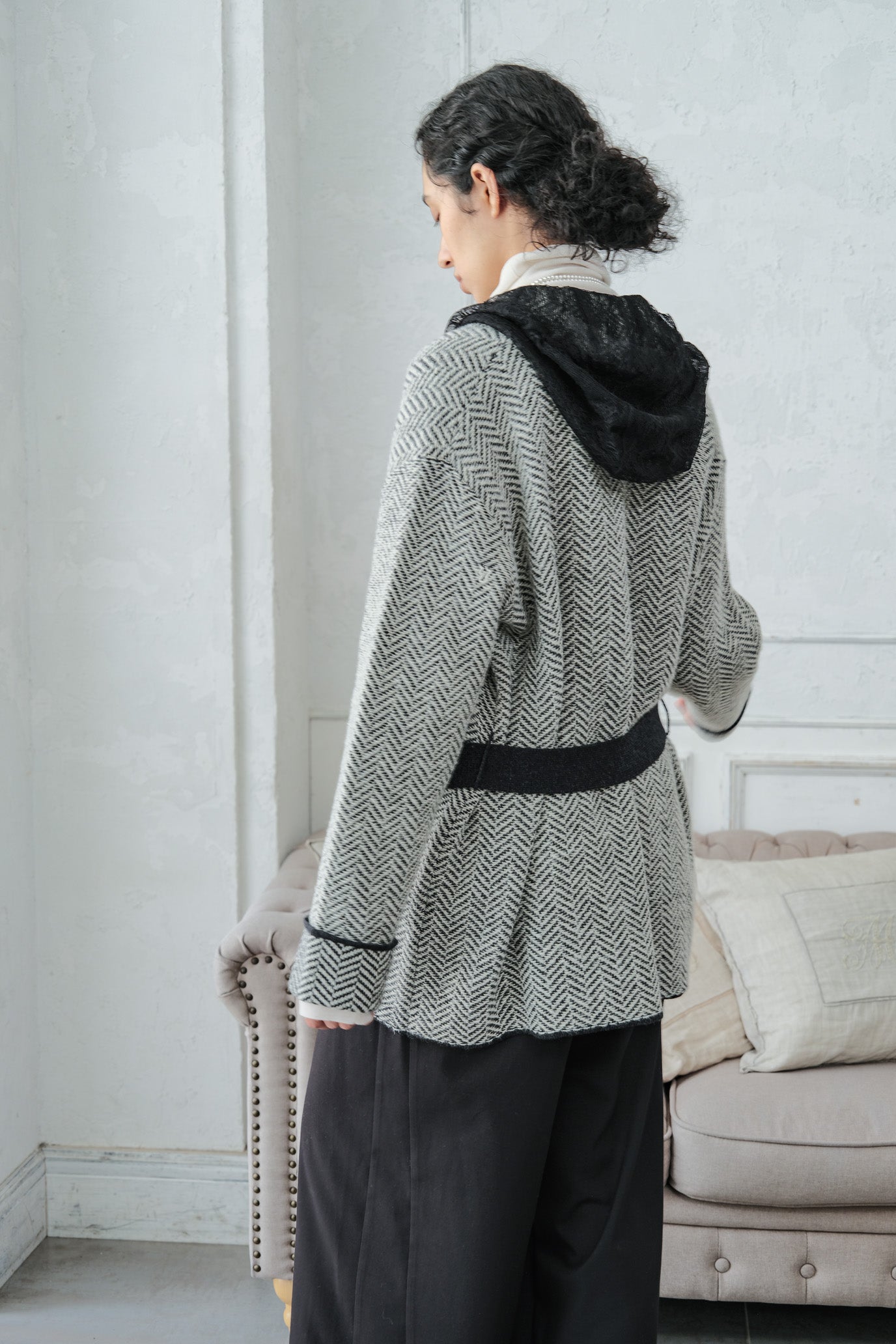 Lace Hood Pullover