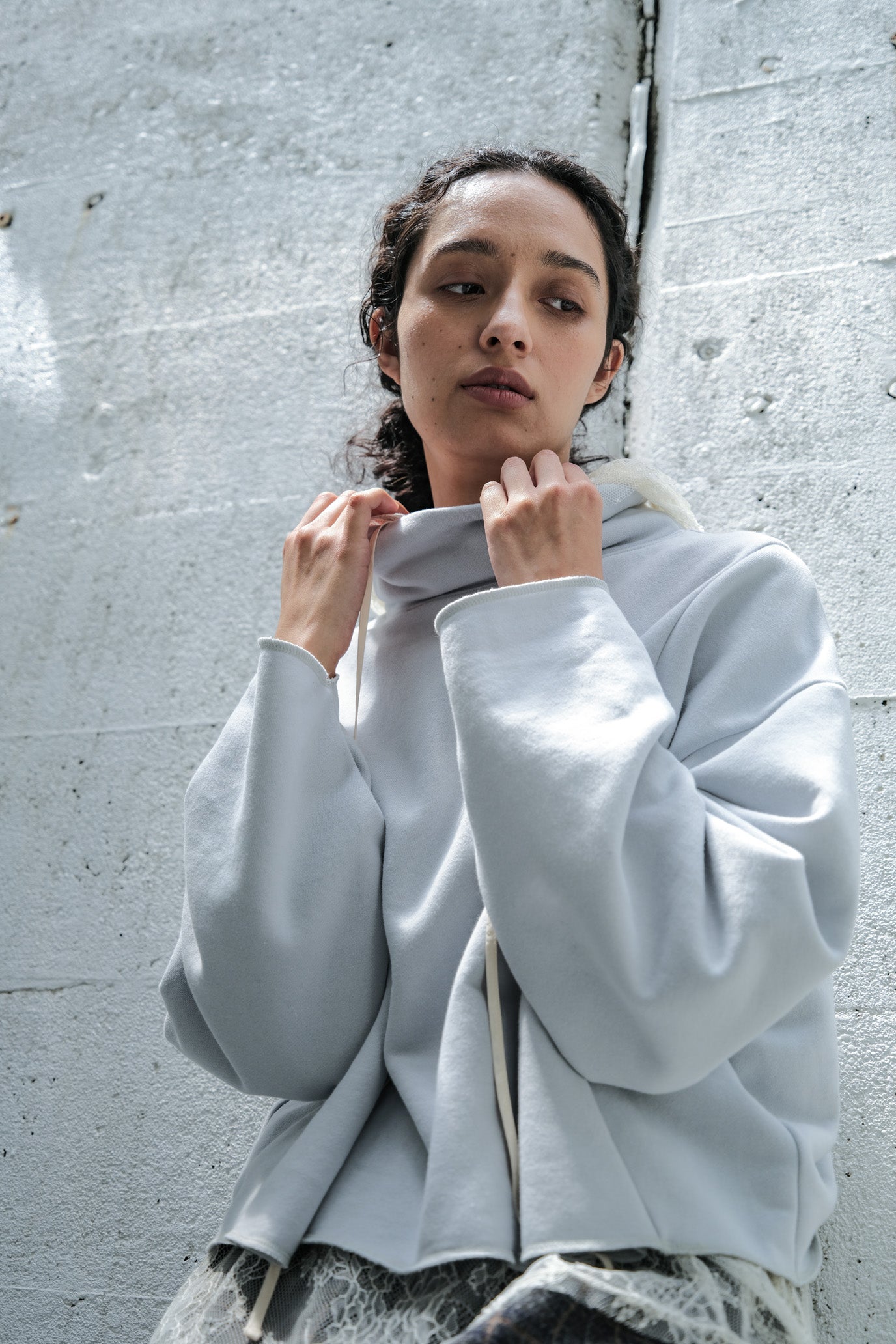 Brushed French Terry Hem Pullover