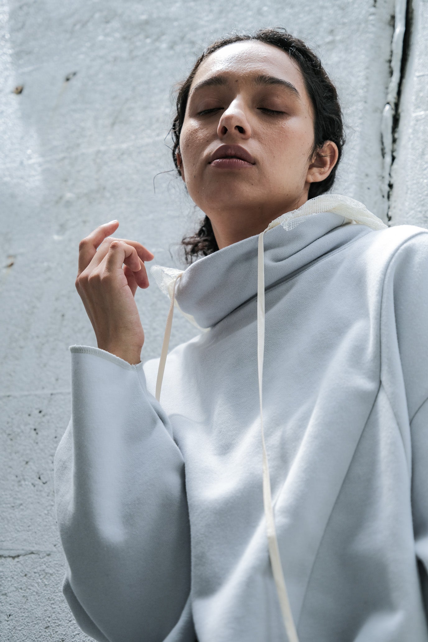 Brushed French Terry Hem Pullover