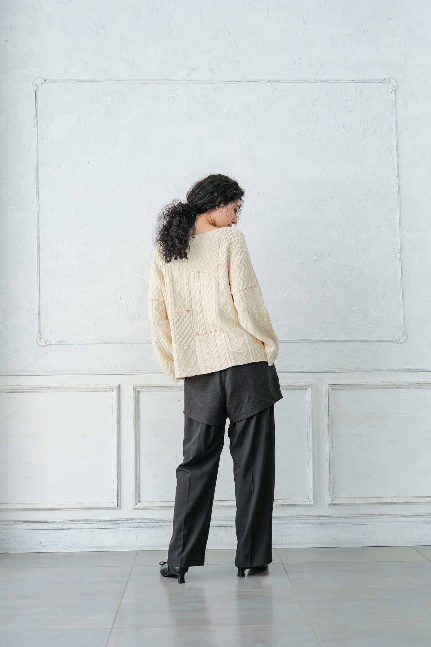 Cable Patchwork Pullover