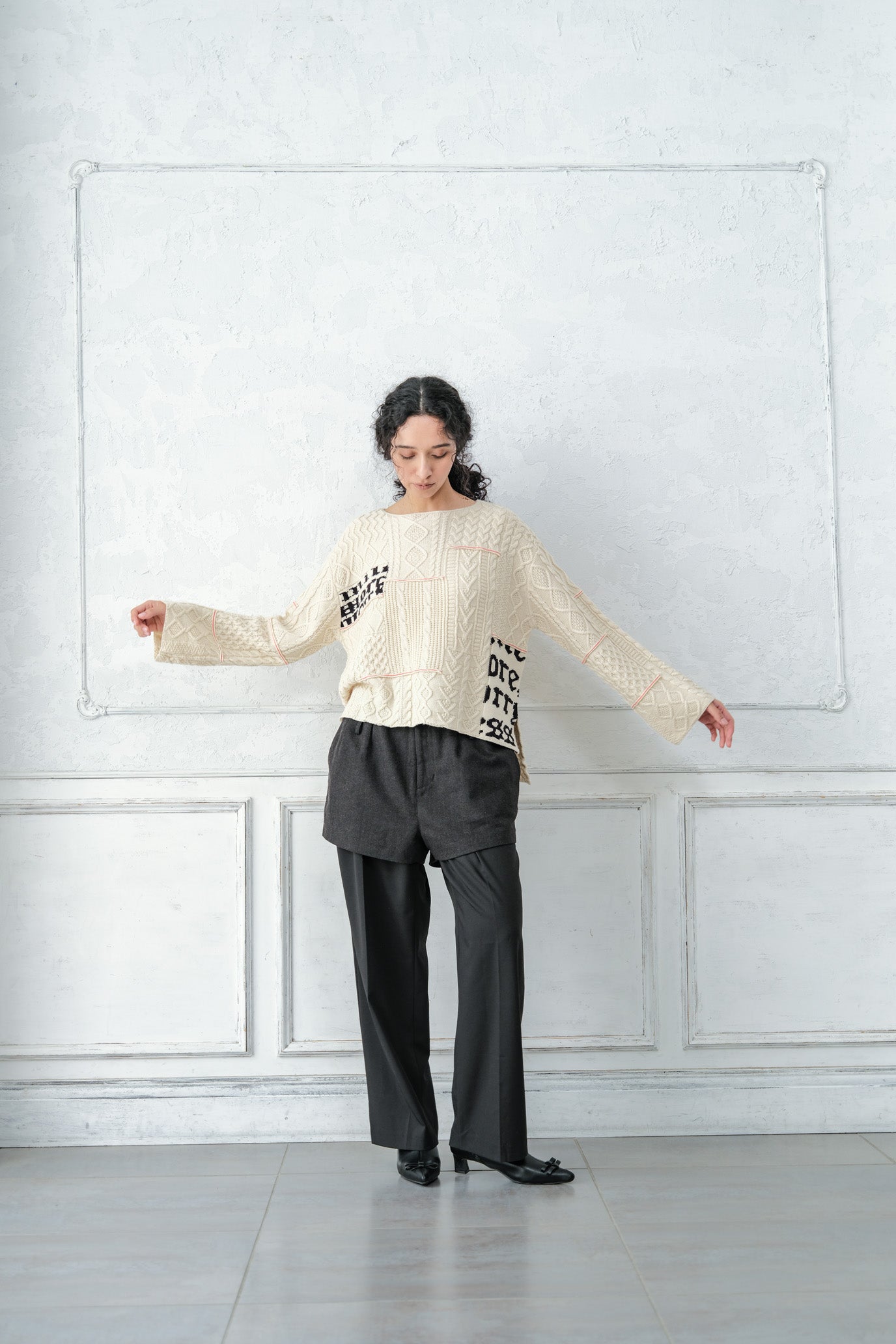 Cable Patchwork Pullover