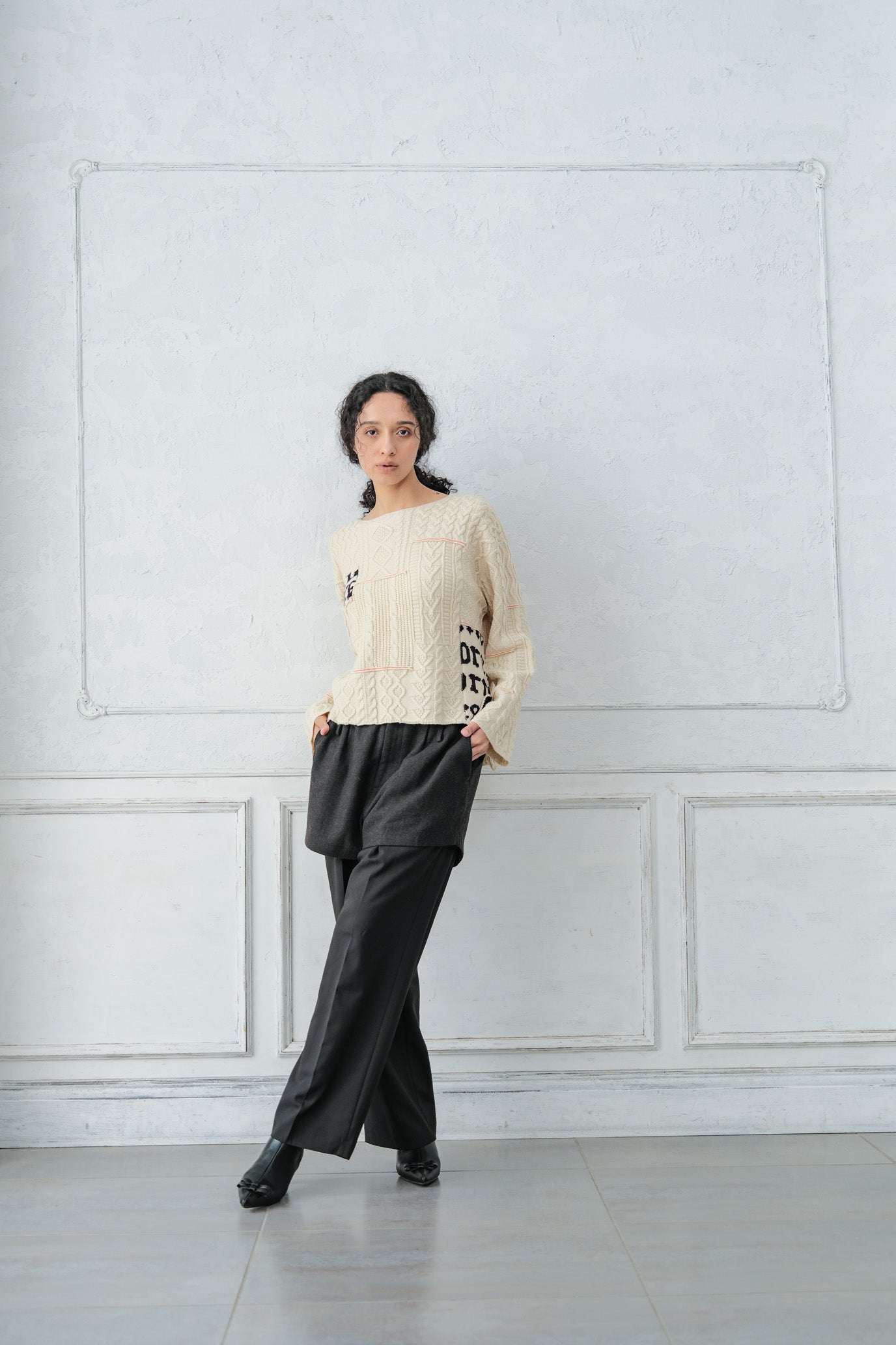 Cable Patchwork Pullover