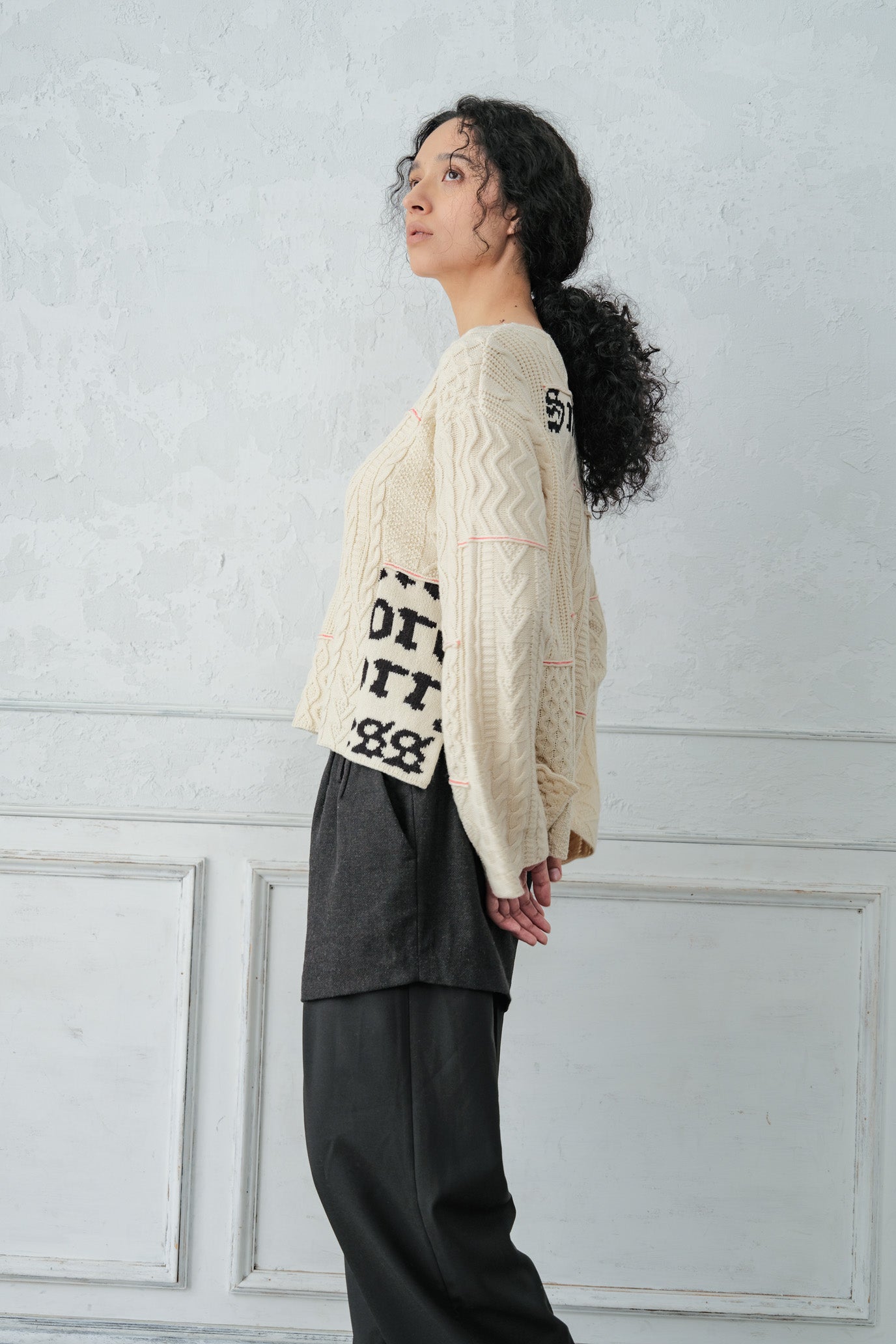 Cable Patchwork Pullover