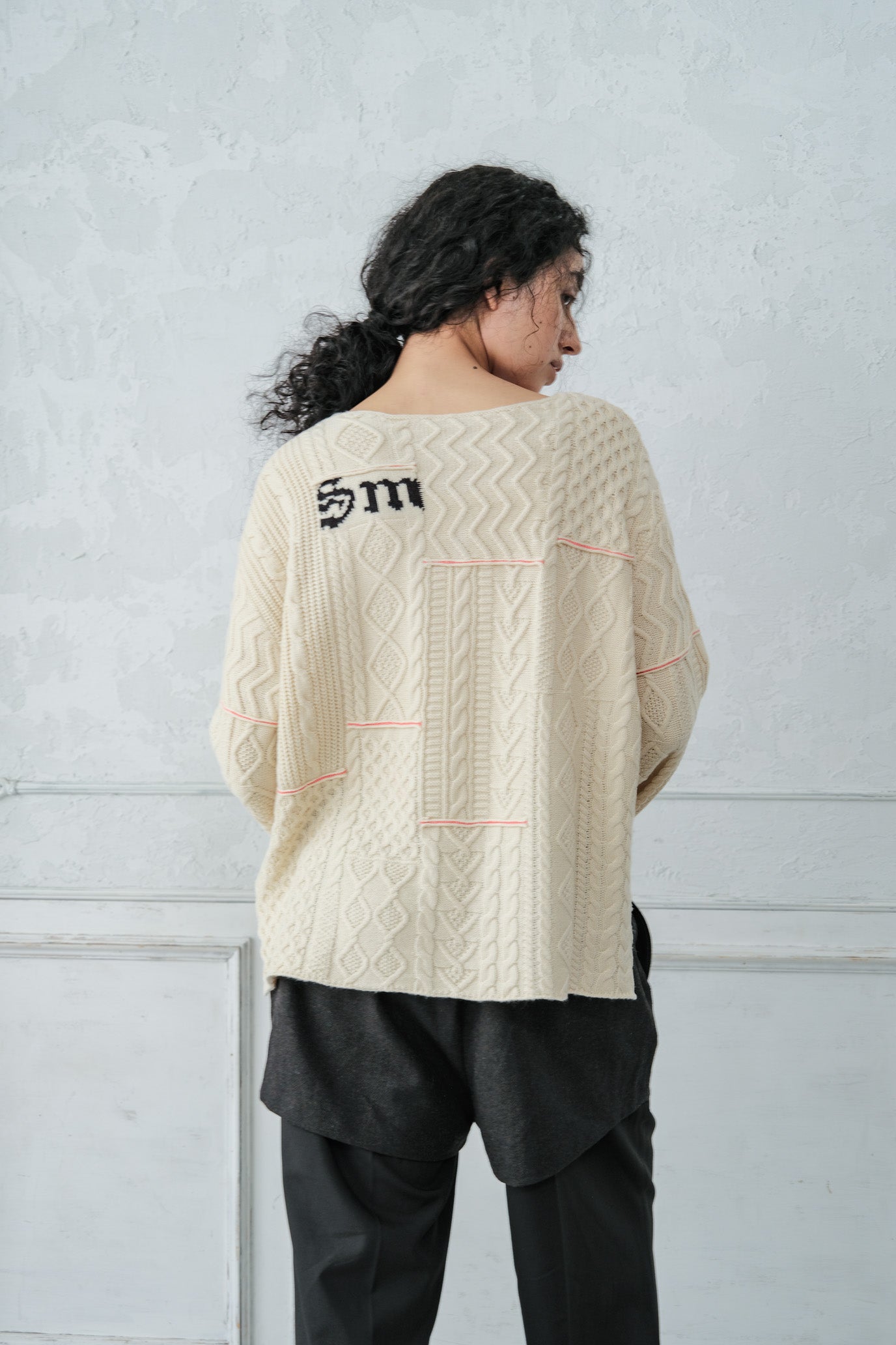 Cable Patchwork Pullover