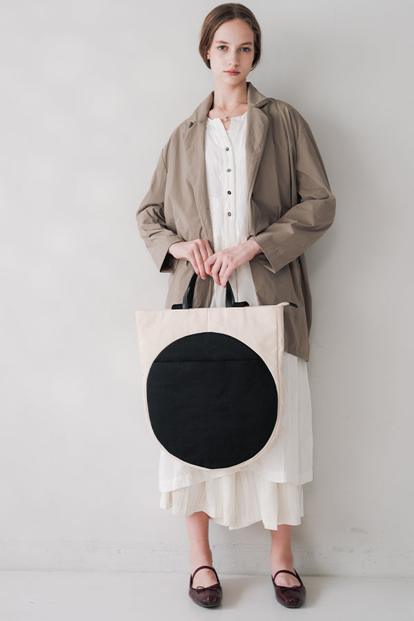 Round Motif Two-Tone 2-Way Bag