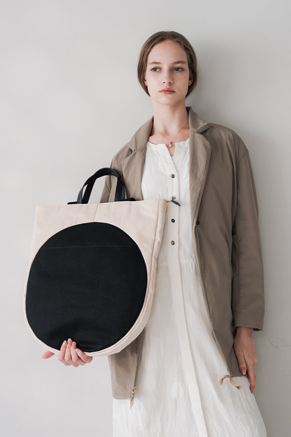 Round Motif Two-Tone 2-Way Bag
