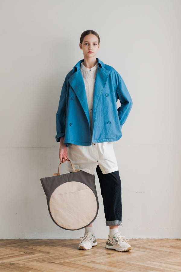 Round Motif Two-Tone 2-Way Bag