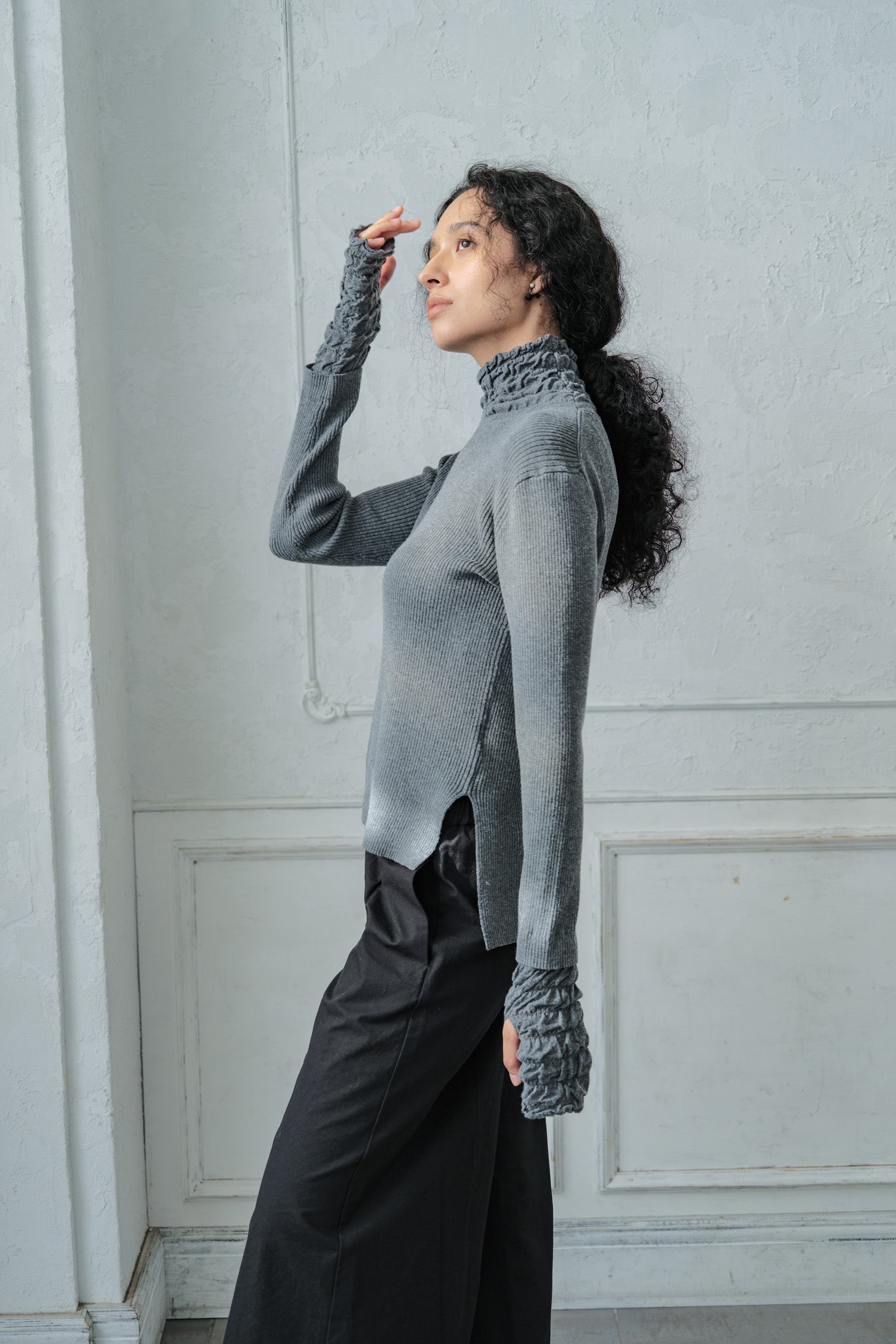 Lace Rib Pullover