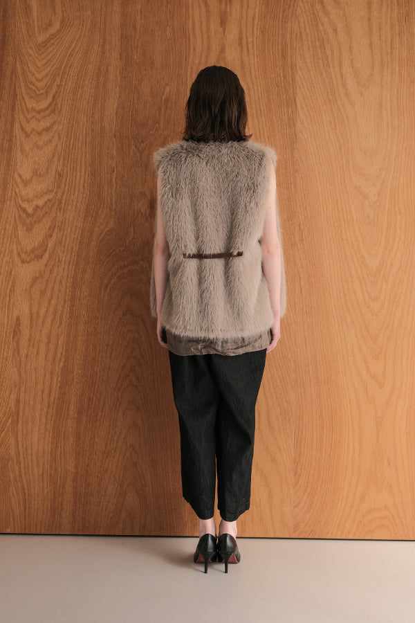 Layered-Look Fur Vest