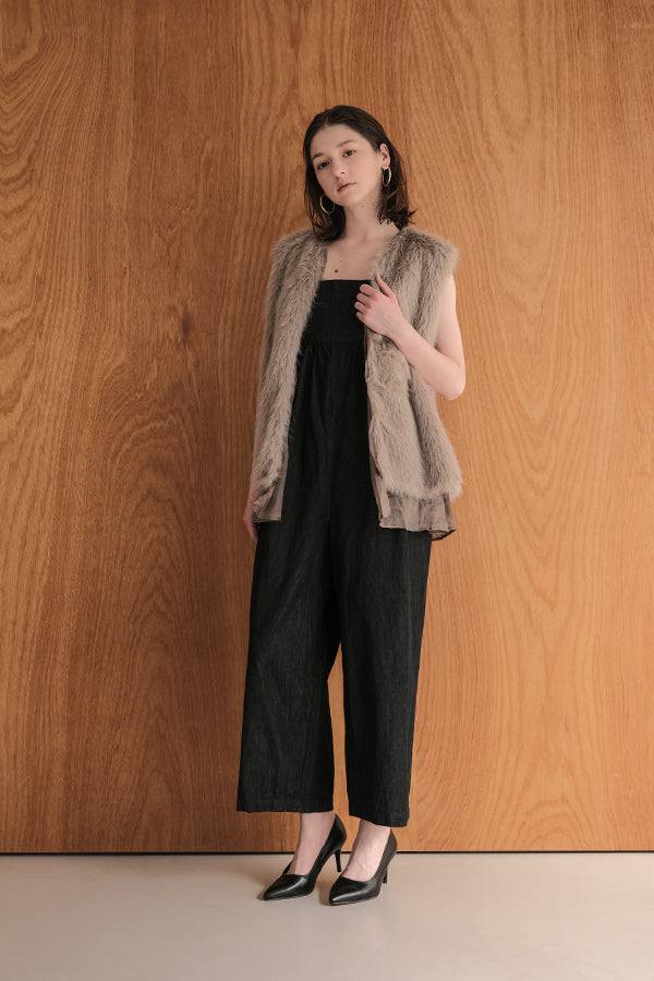 Layered-Look Fur Vest