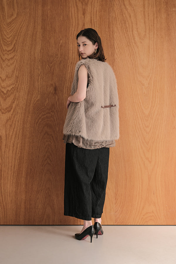 Layered-Look Fur Vest