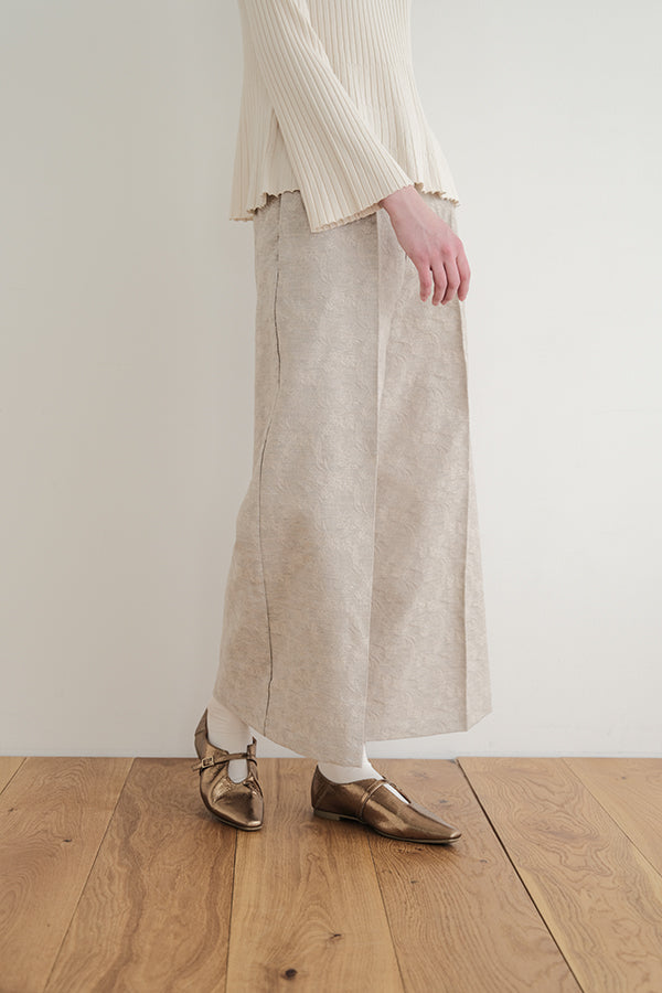 Jacquard Wide-Leg Trousers