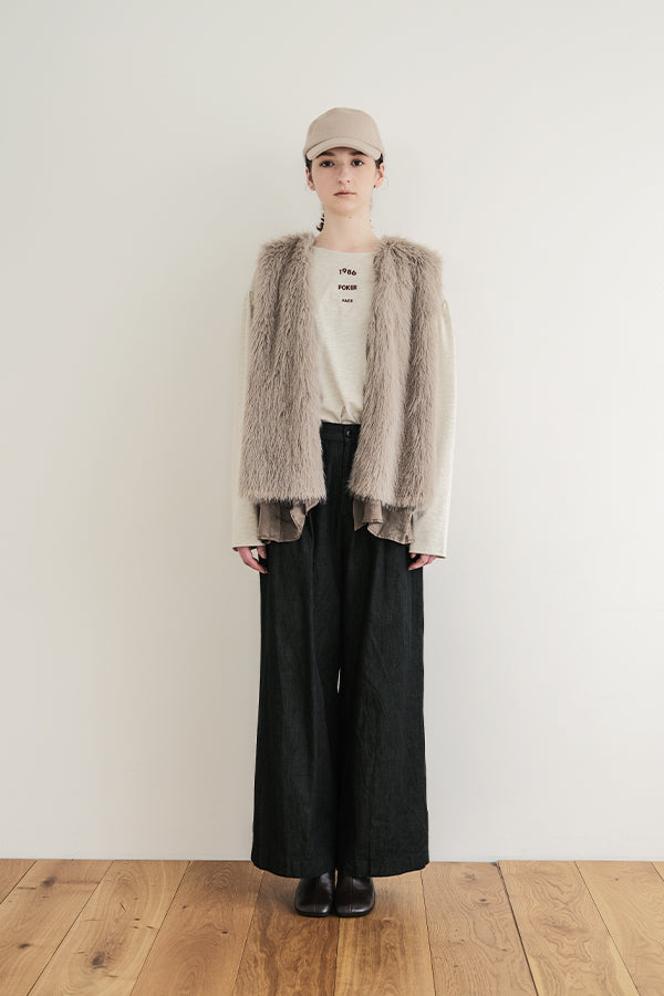 Layered-Look Fur Vest