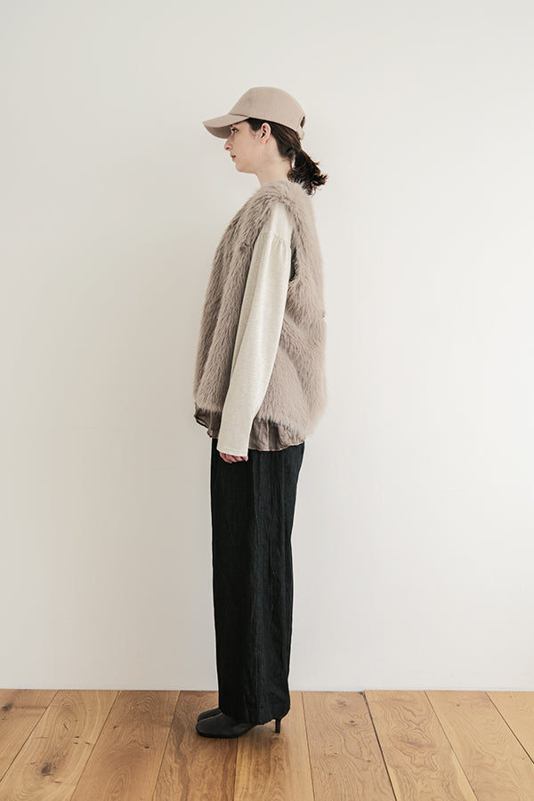 Layered-Look Fur Vest