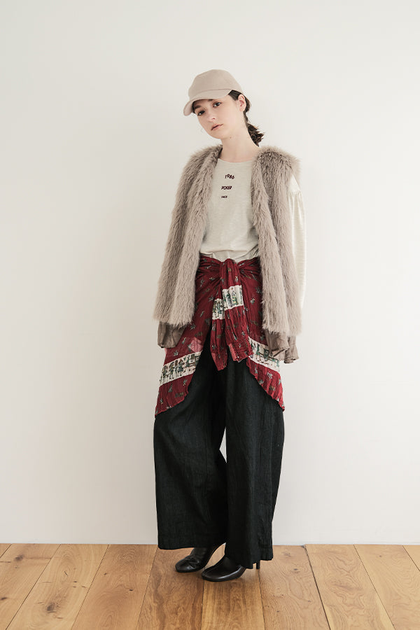 Layered-Look Fur Vest
