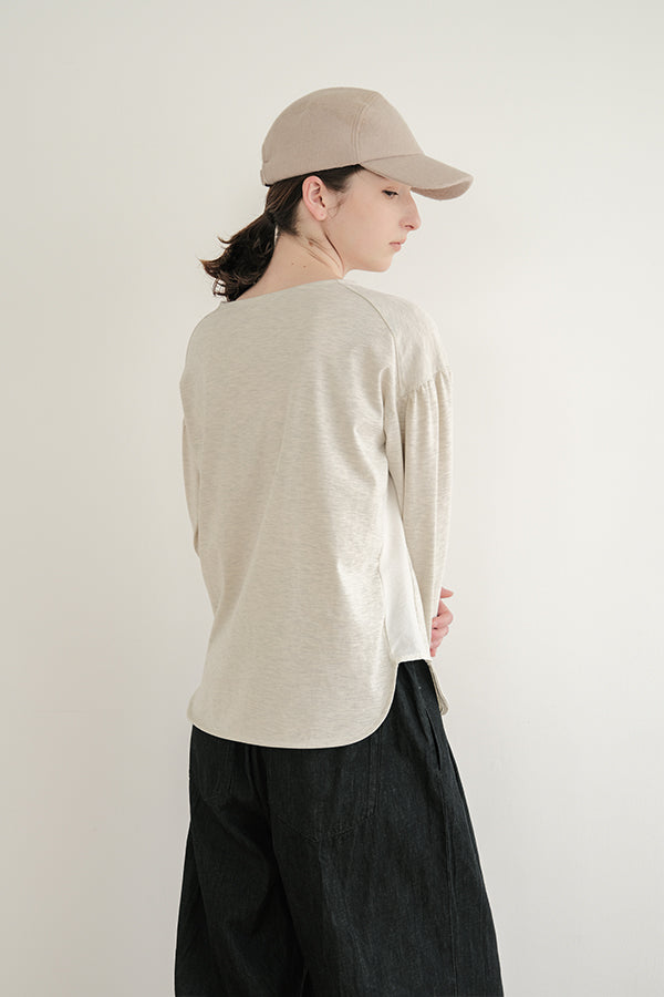 Gather Sleeve Long Sleeve T-Shirt