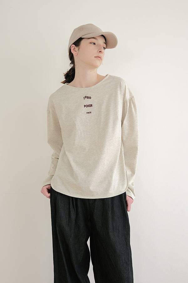 Gather Sleeve Long Sleeve T-Shirt