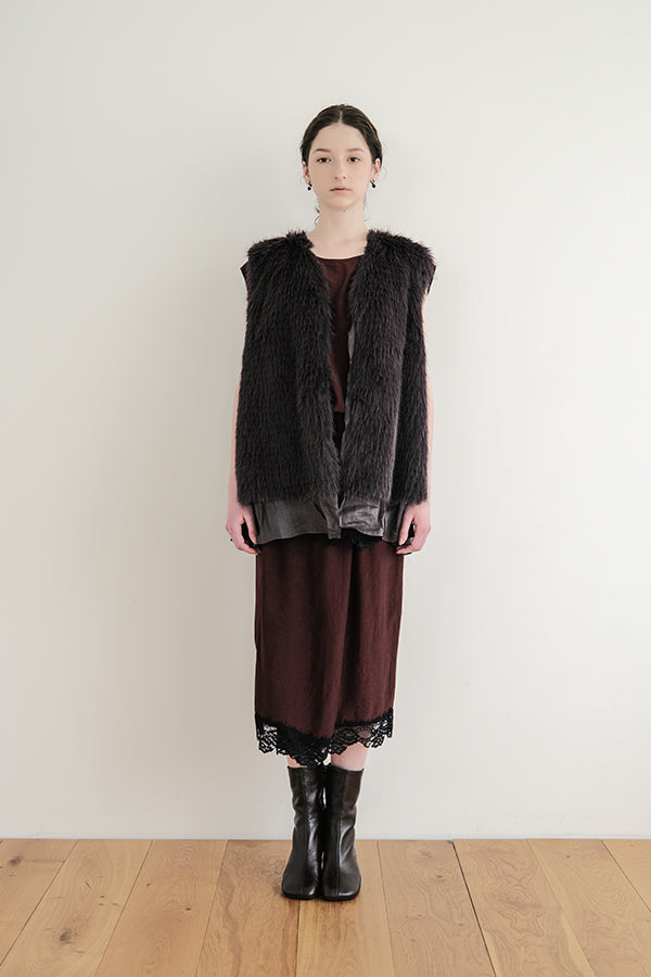 Layered-Look Fur Vest