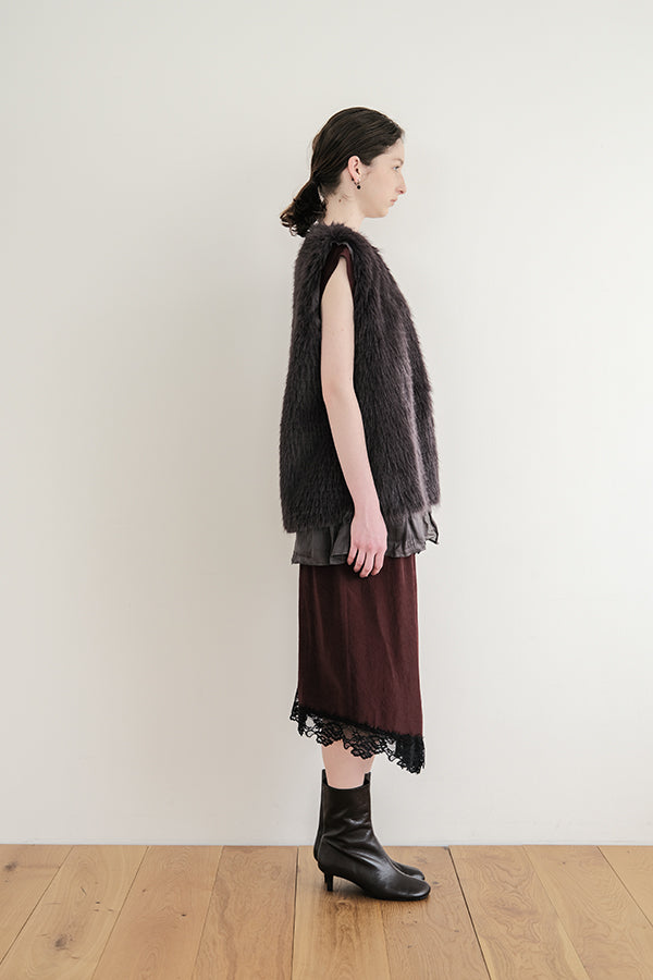 Layered-Look Fur Vest