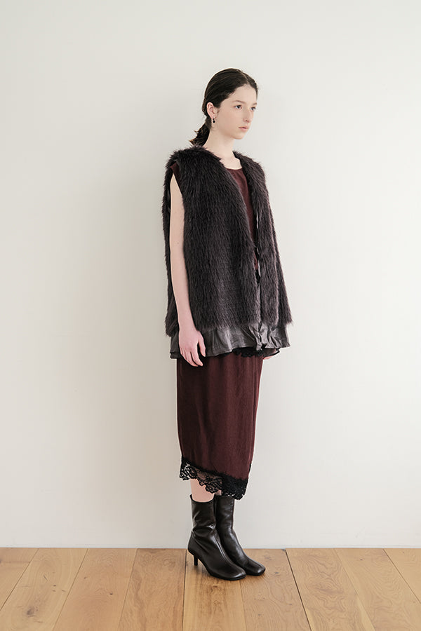 Layered-Look Fur Vest