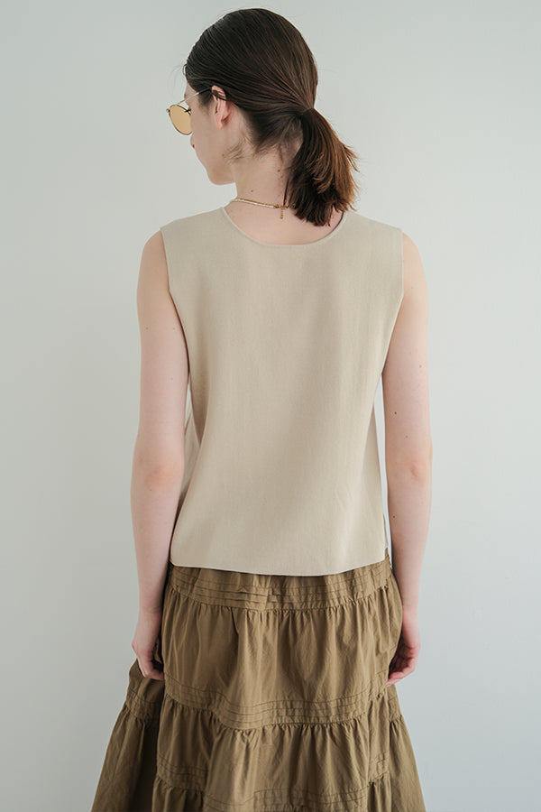 2-Way Full Milano Knit Sleeveless Pullover