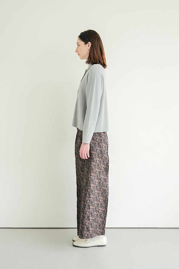 Jacquard Wide-Leg Trousers