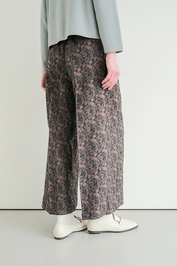 Jacquard Wide-Leg Trousers