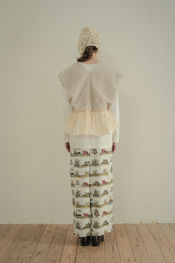 Vintage Scarf Print Trousers